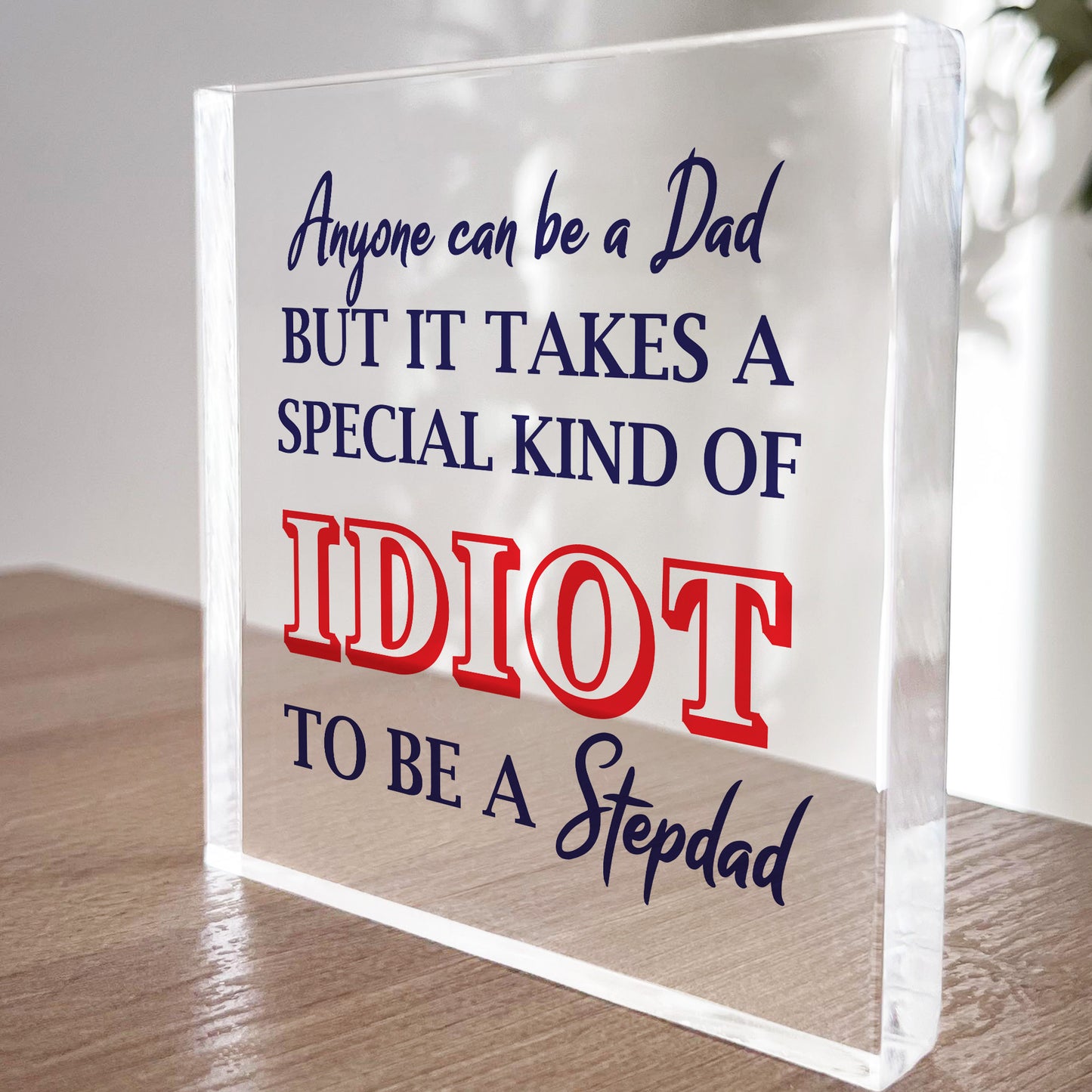 Funny Step Dad Fathers Day Gifts Stepdad Birthday Gift Block