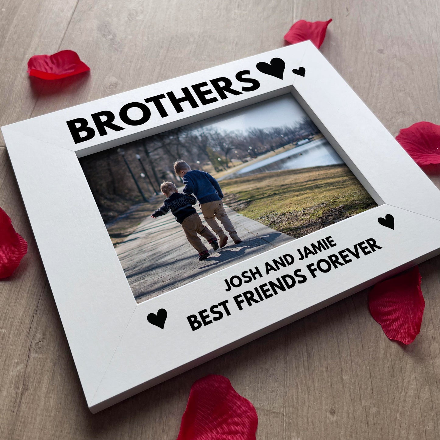 Personalised Brother Gift White 7x5 Photo Frame Birthday Gift