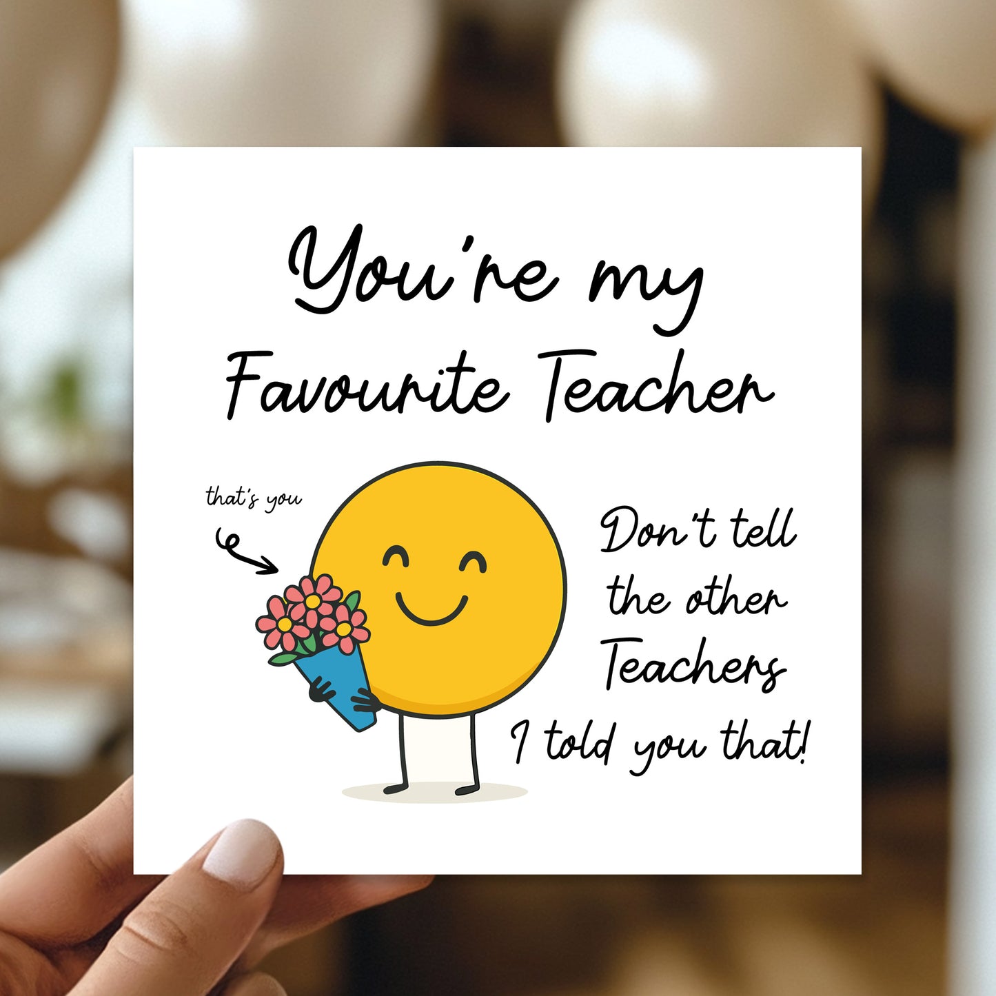 Best Teacher Card From Children End of Term Thank You Card