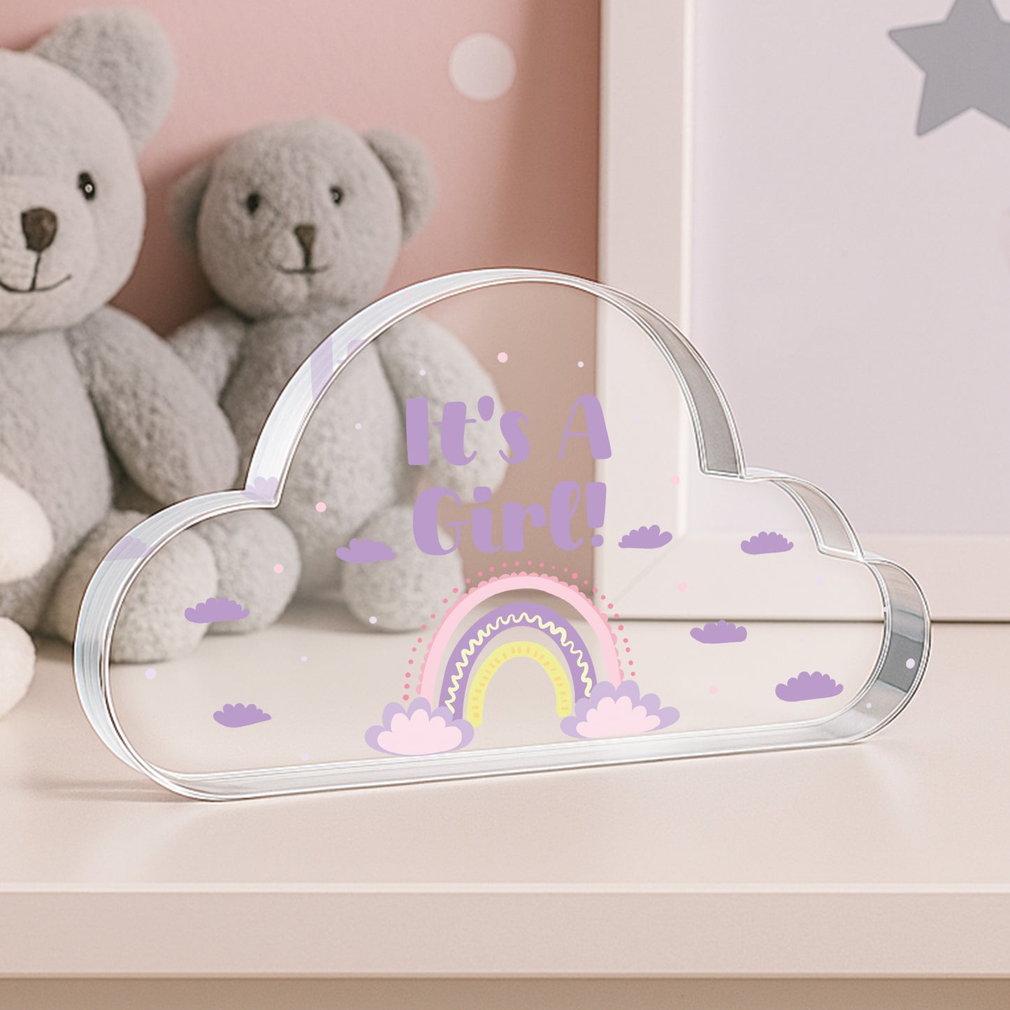It's A Girl Gender Reveal Plaque Keepsake Nursery Decor Gifts