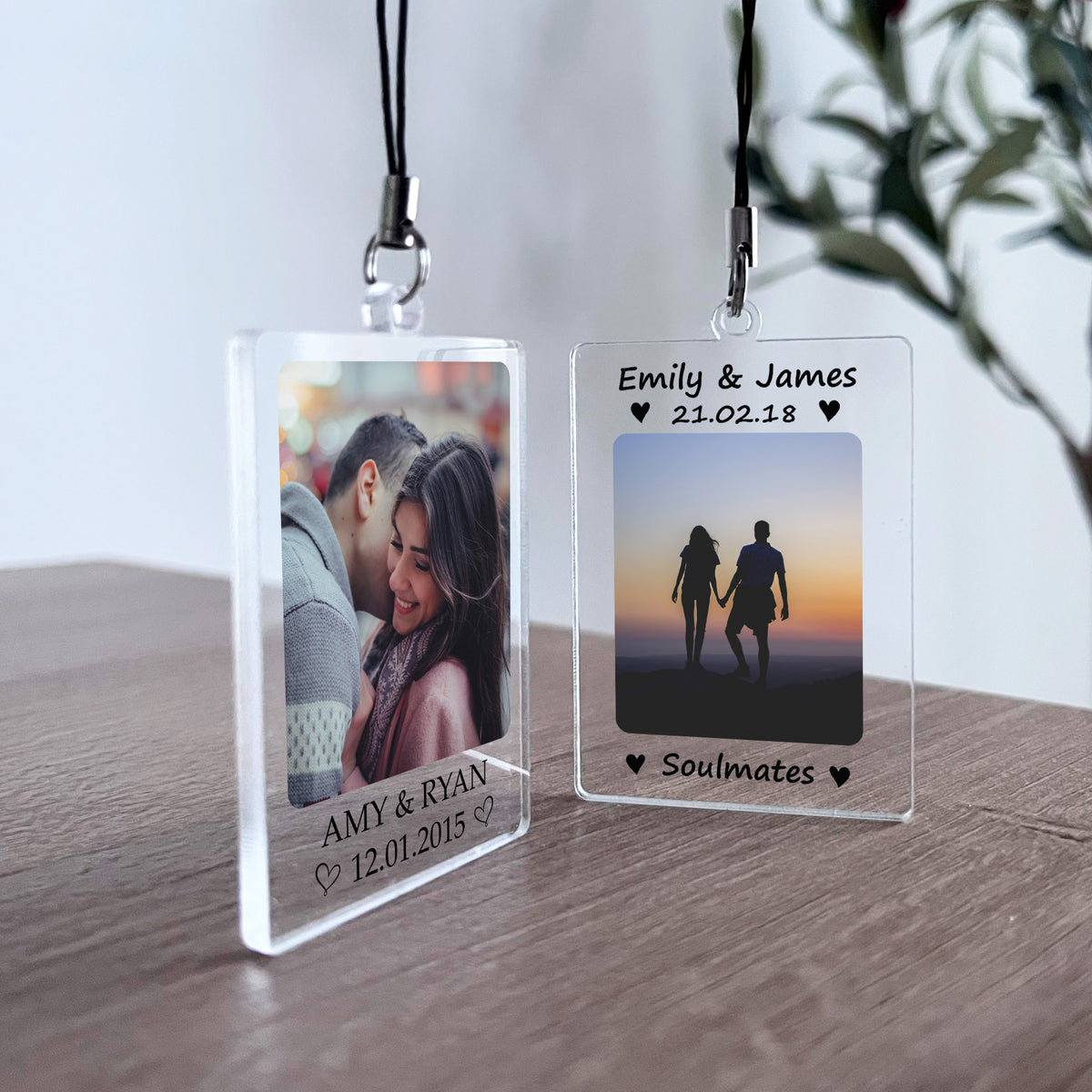 Personalised Photo Keyring Anniversary Soulmate Gift
