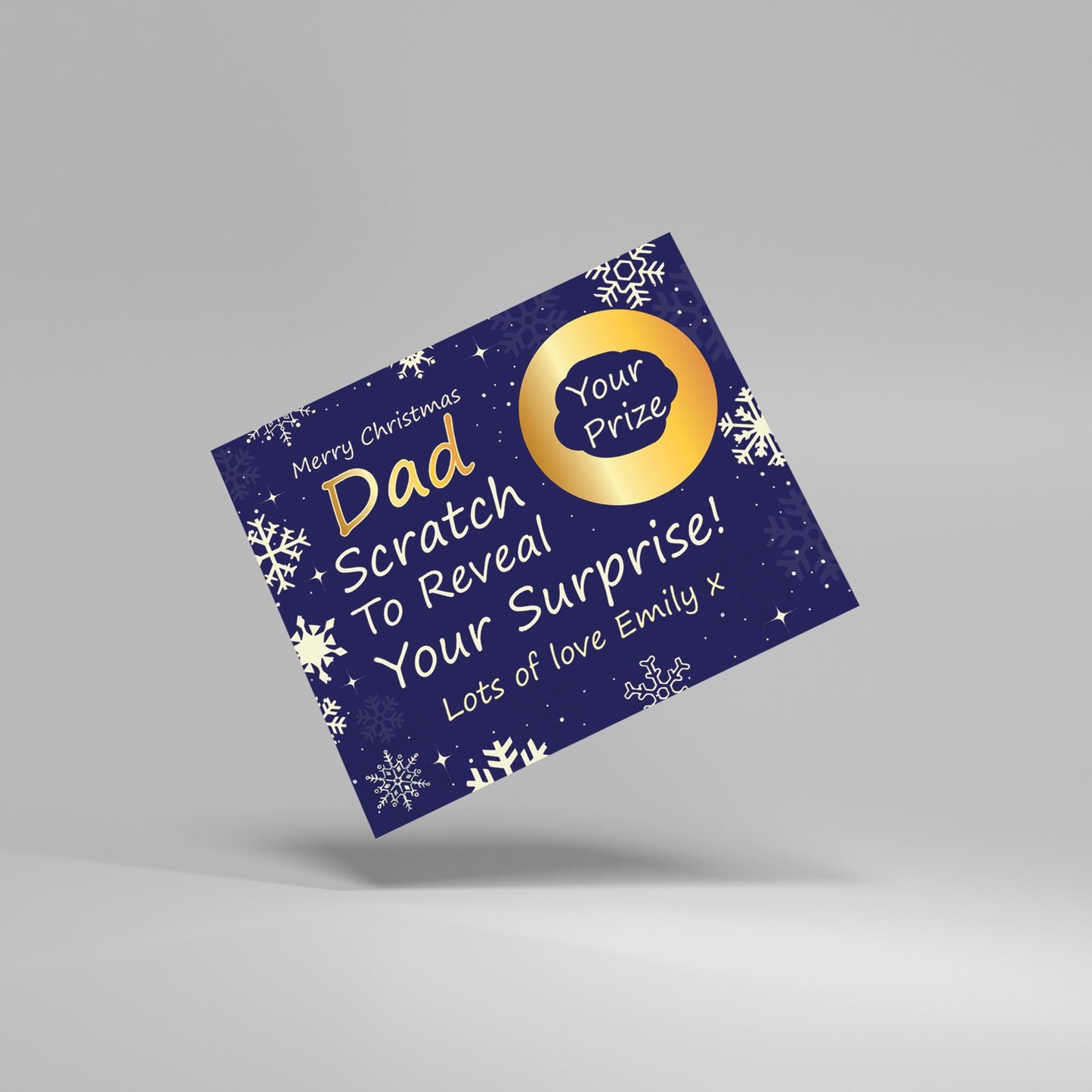 Personalised Dad Christmas Scratch Reveal Card Surprise Gifts