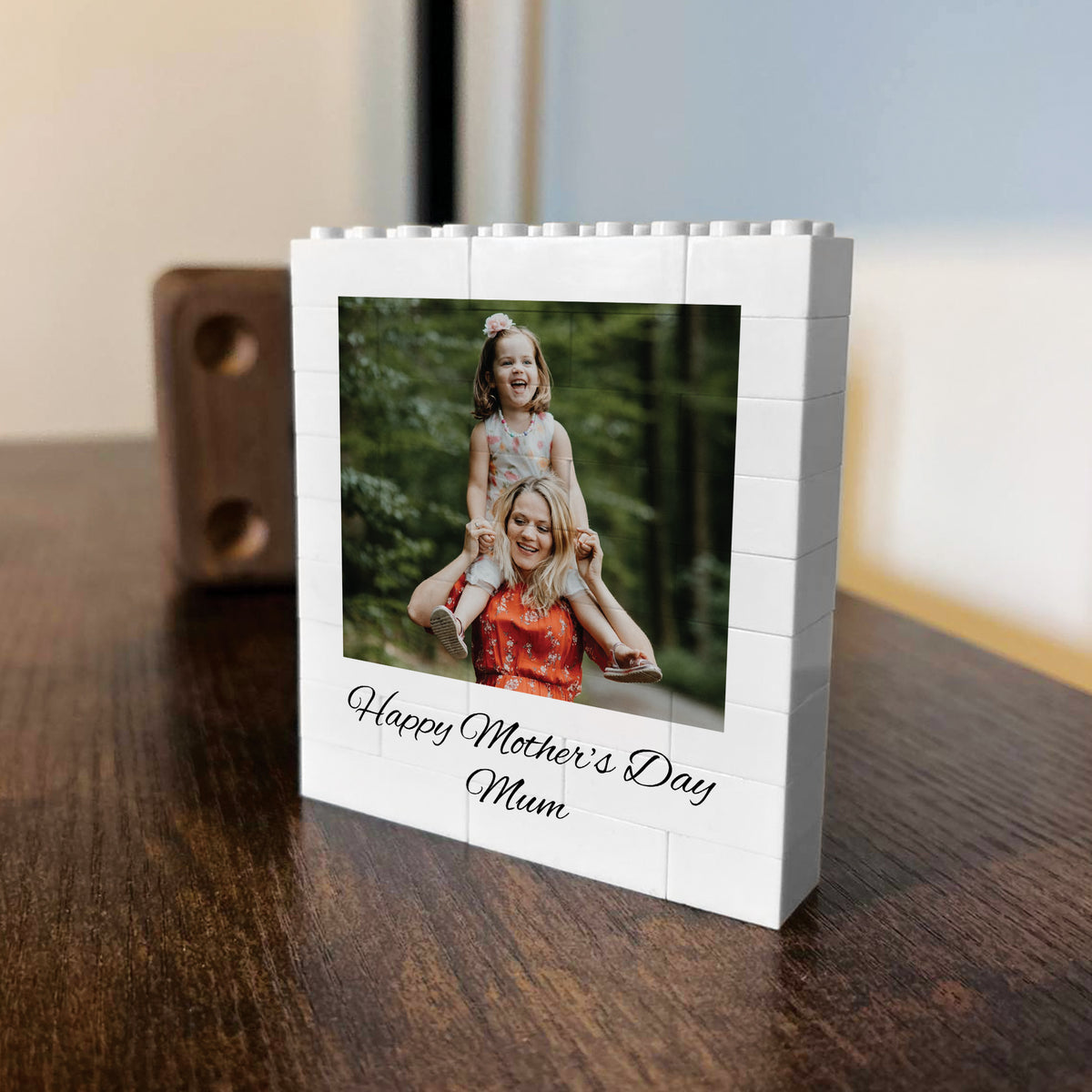 Personalised Mothers Day Gift with Customised Photo Block