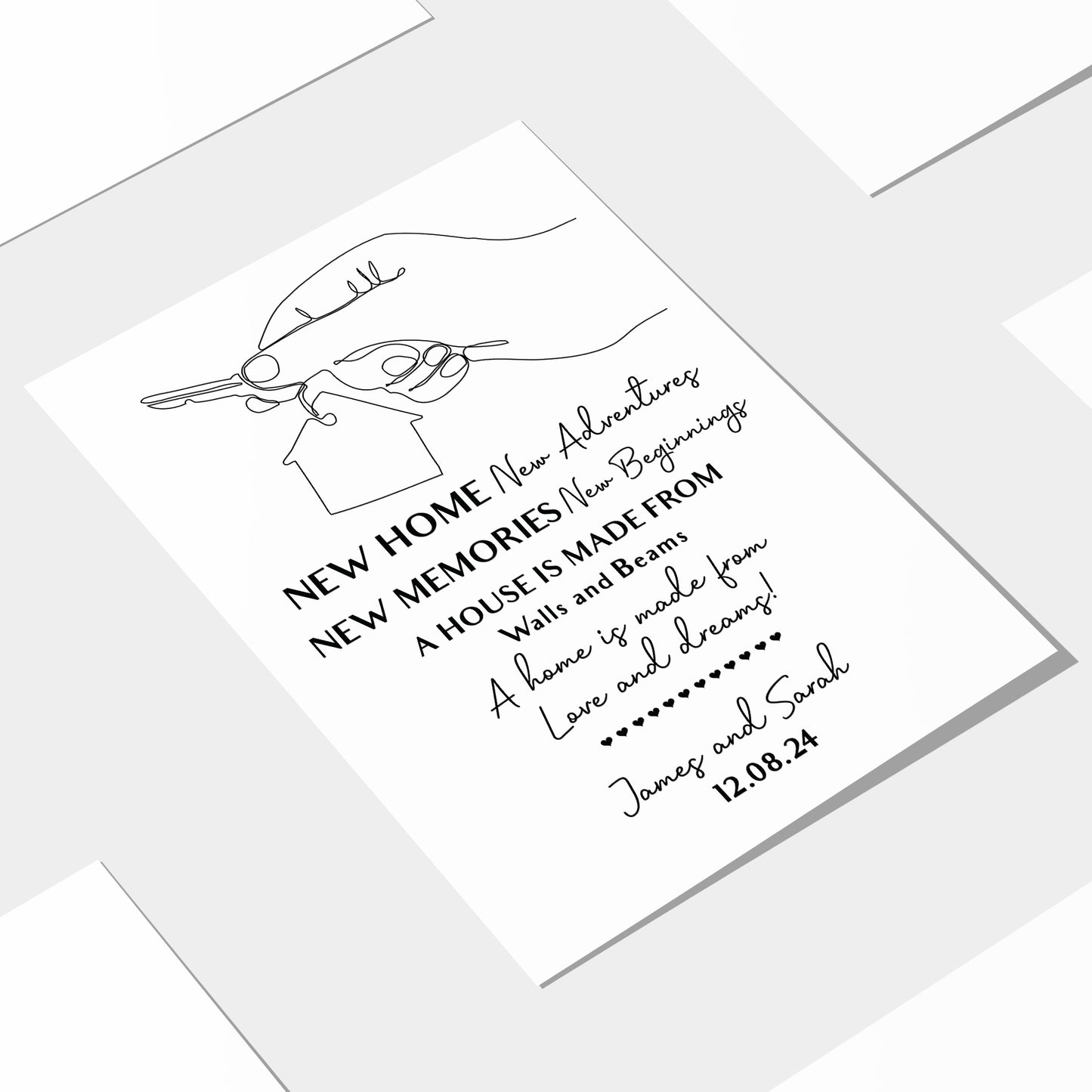 Personalised New Home New Adventures Housewarming Gift Print