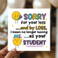 Funny Leaving School Nursery College Card For Teacher Goodbye