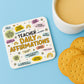 Teacher Gift Teacher Daily Affirmations Coaster TA Gift
