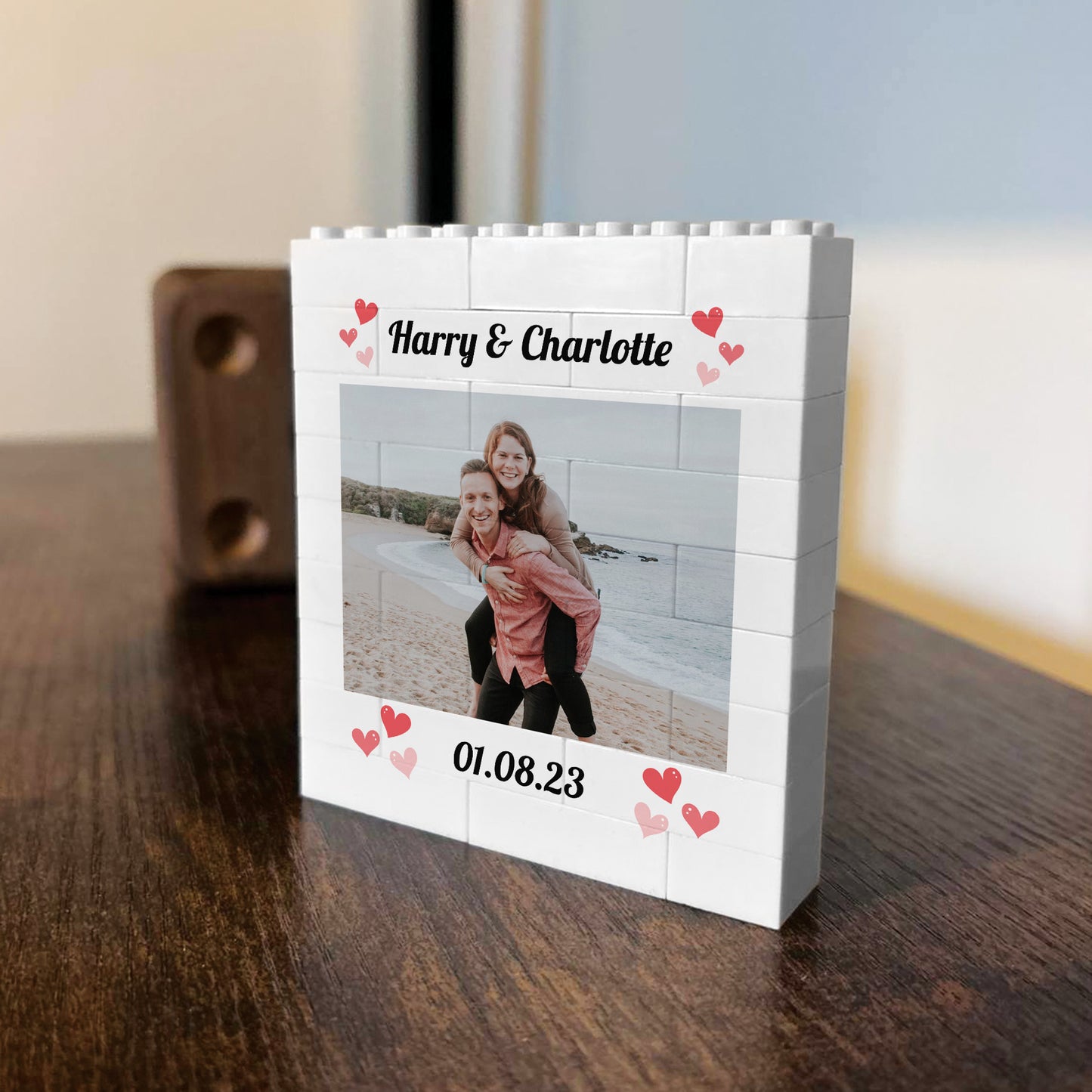 Couple Gift Photo Brick Personalised Plaque Gift For Anniversary