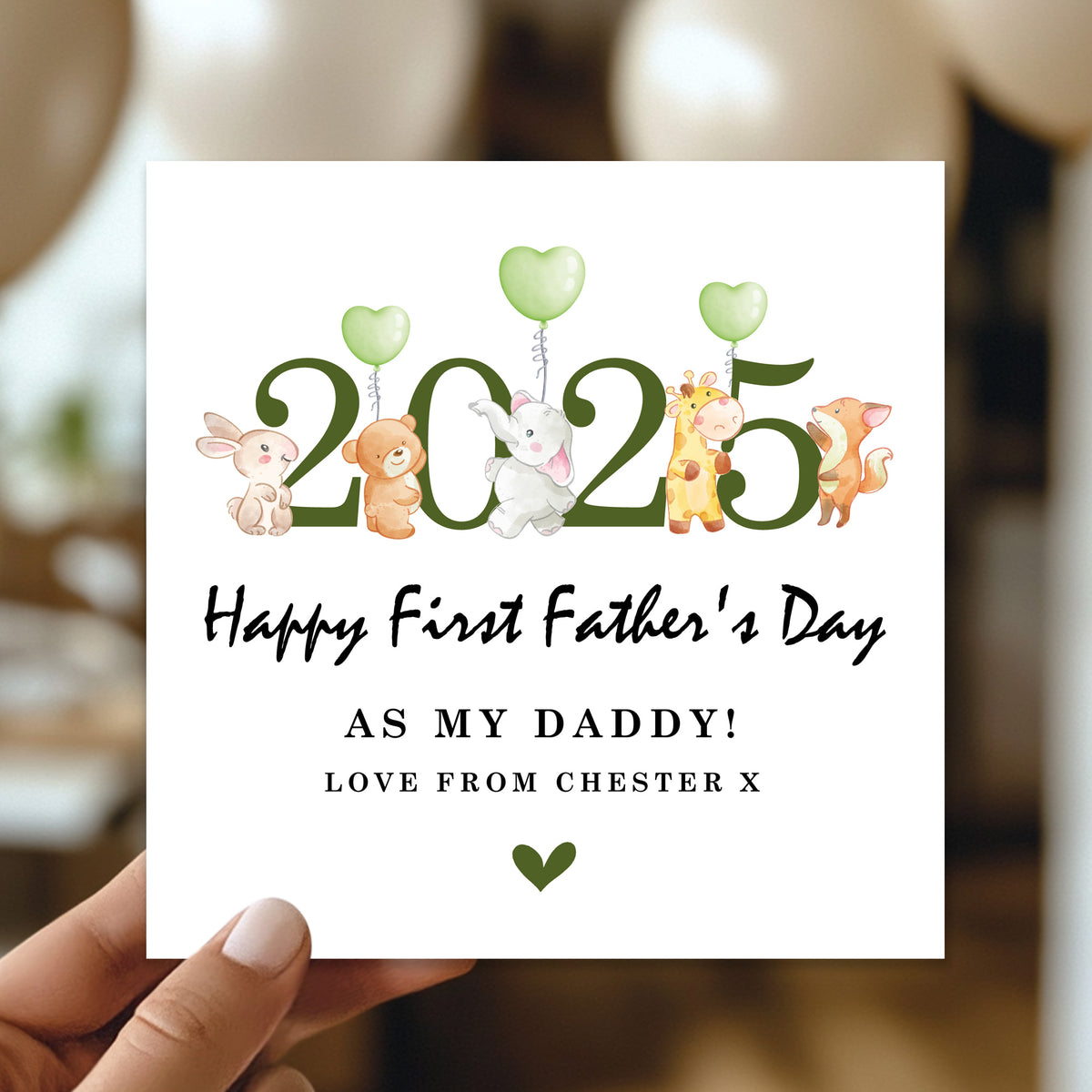 Personalised First Father's Day Card For New Dad Daddy 1st