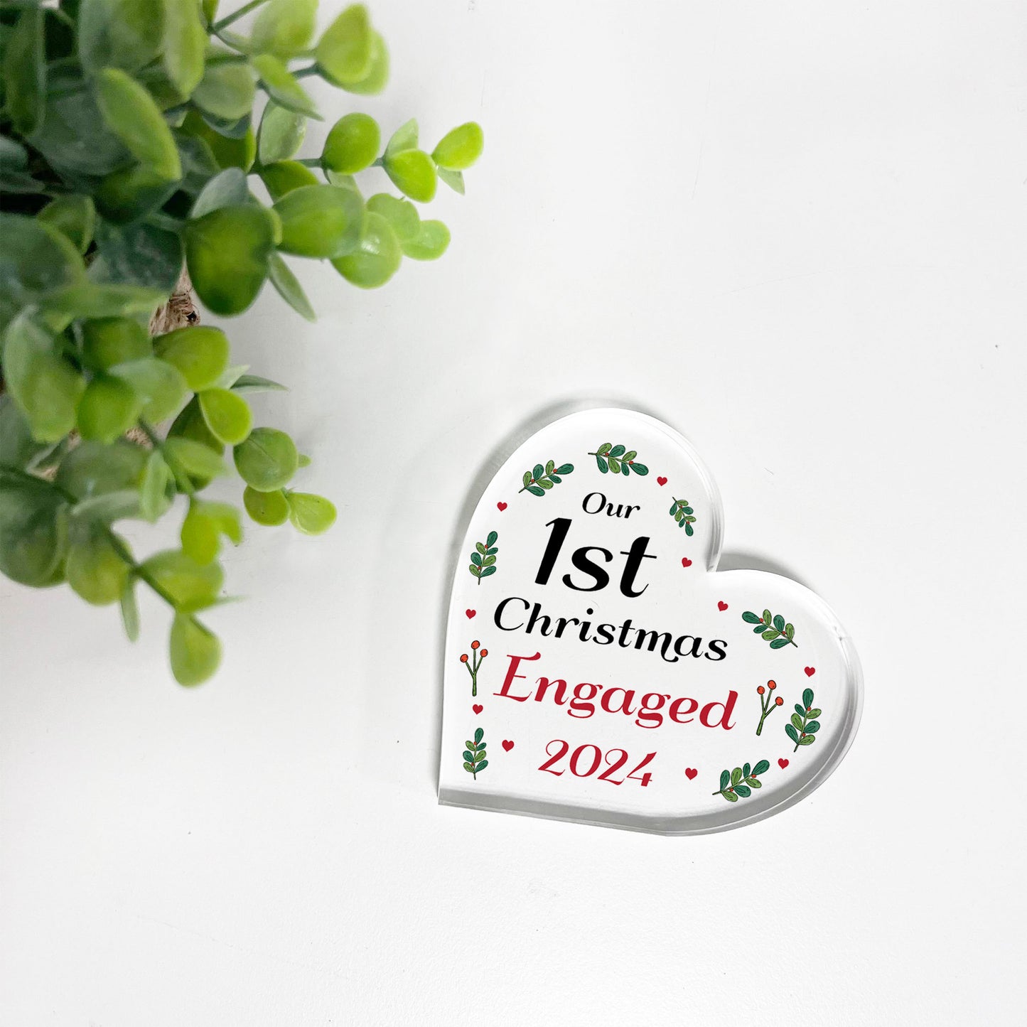 Our 1st Christmas Engaged Personalised Couple Gift Christmas Gif