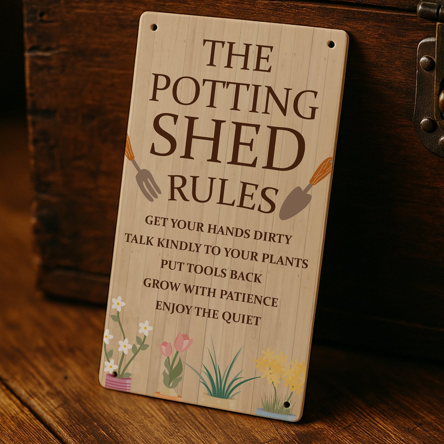 The Potting Shed Rules Sign For Garden Summerhouse Greenhouse