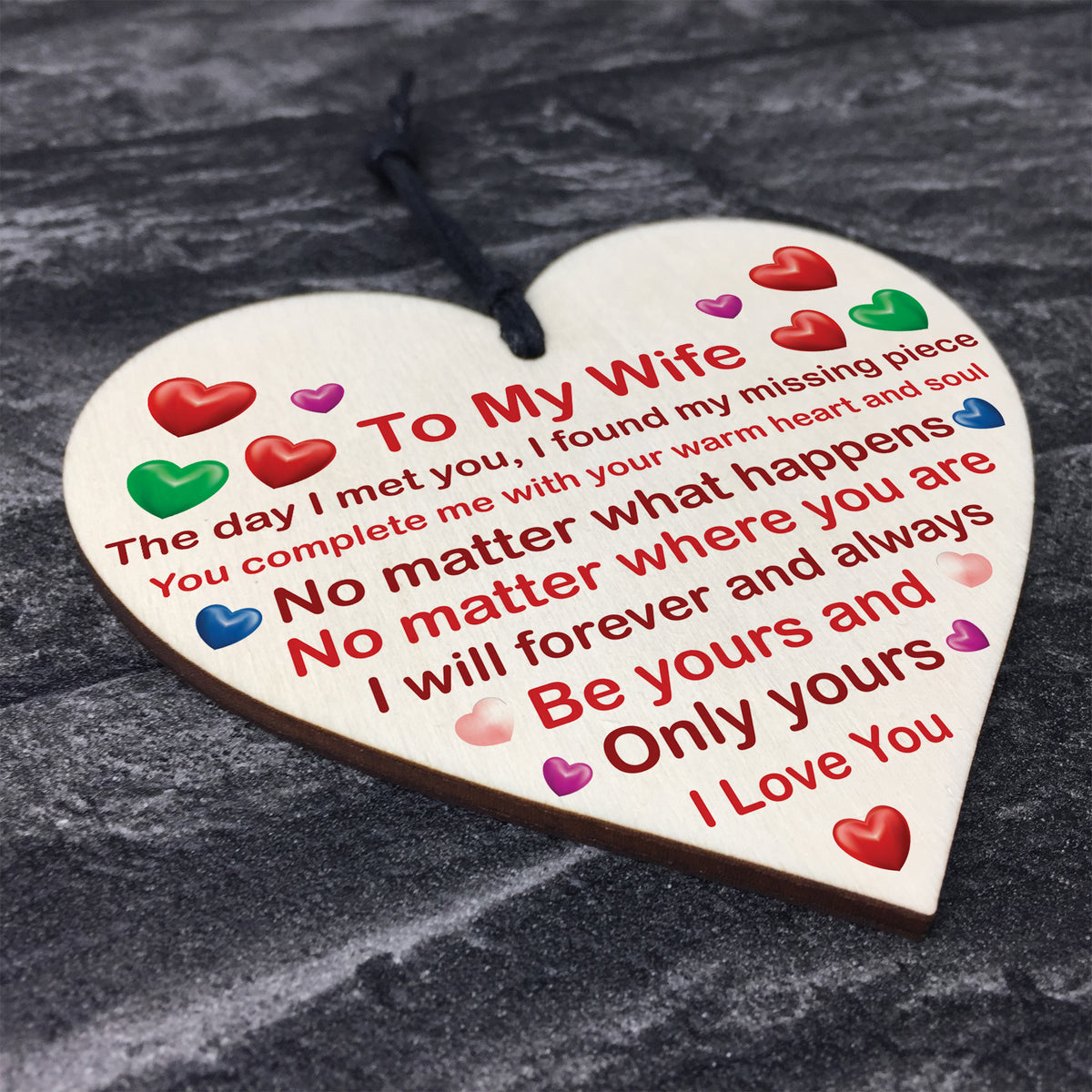 Gifts for Wife Wood Heart Romantic Gifts for Her Wife Gifts