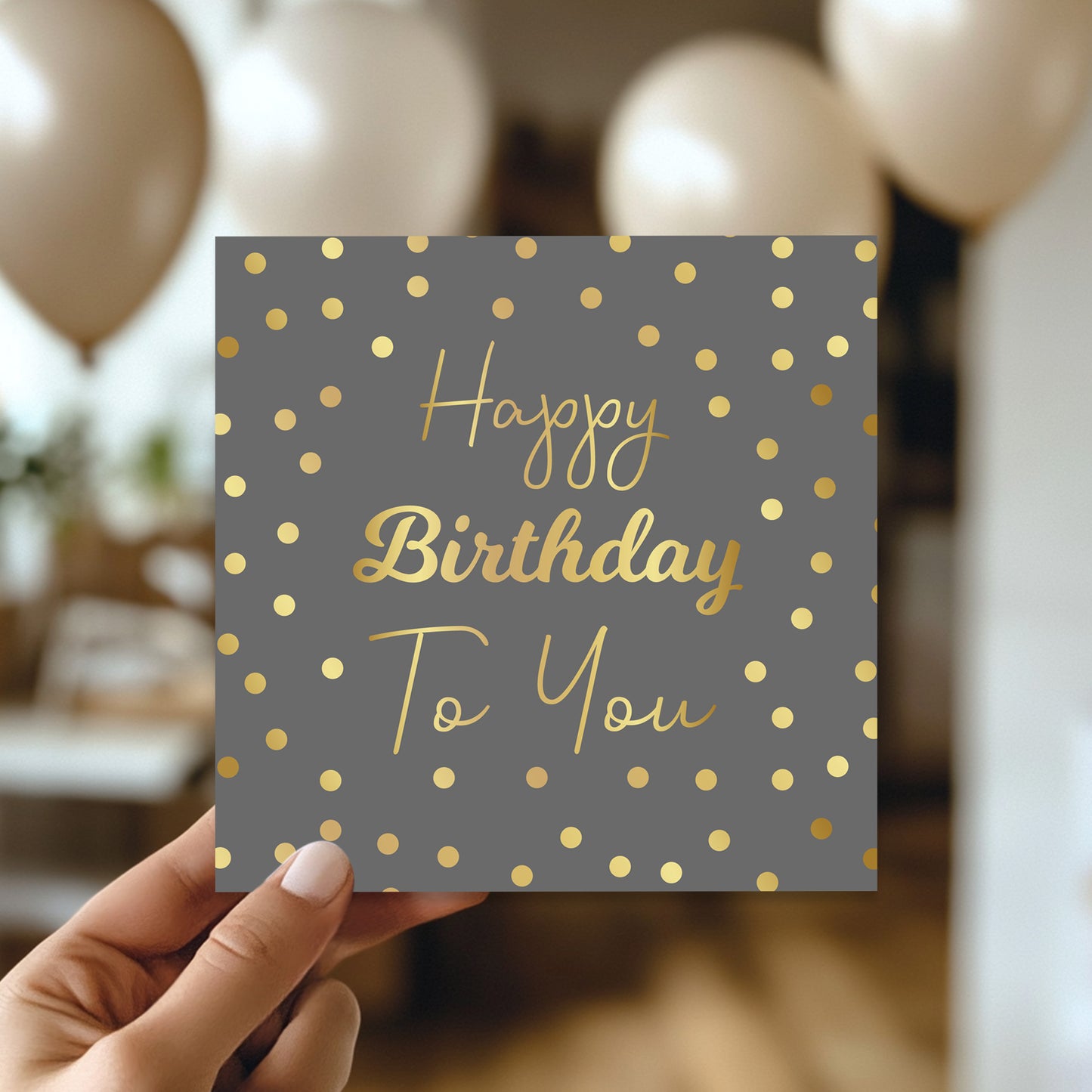 Birthday Card With Envelope Polka Dot Happy Birthday To You Card