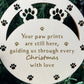 Pet Memorial Wooden Engraved Christmas Tree Bauble Decoration