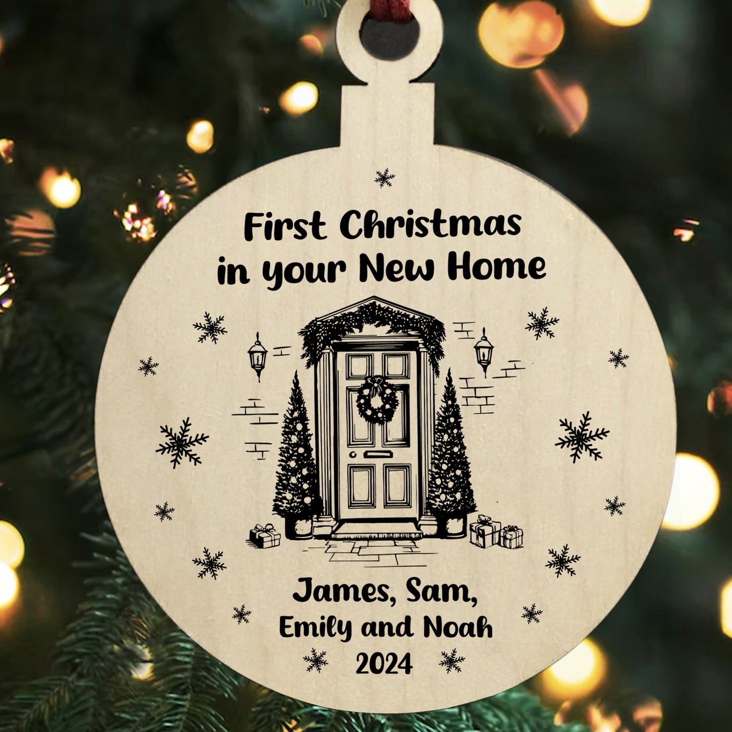 1st Christmas in Your New Home Bauble Personalised Ornament