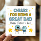 Cheers For Being A Great Dad Funny Fathers Day Card From Son
