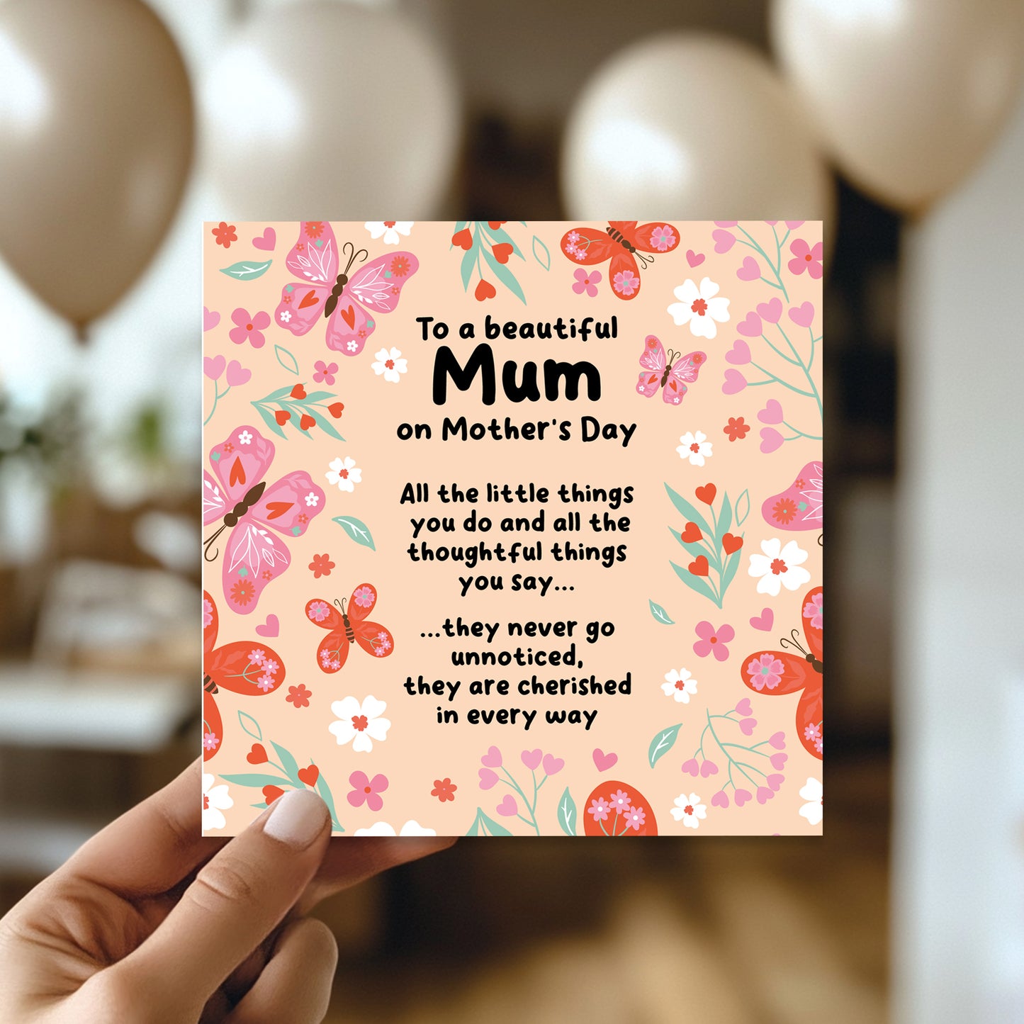 Card For Mum, Thank You Card For Mum, Mothers Day Card