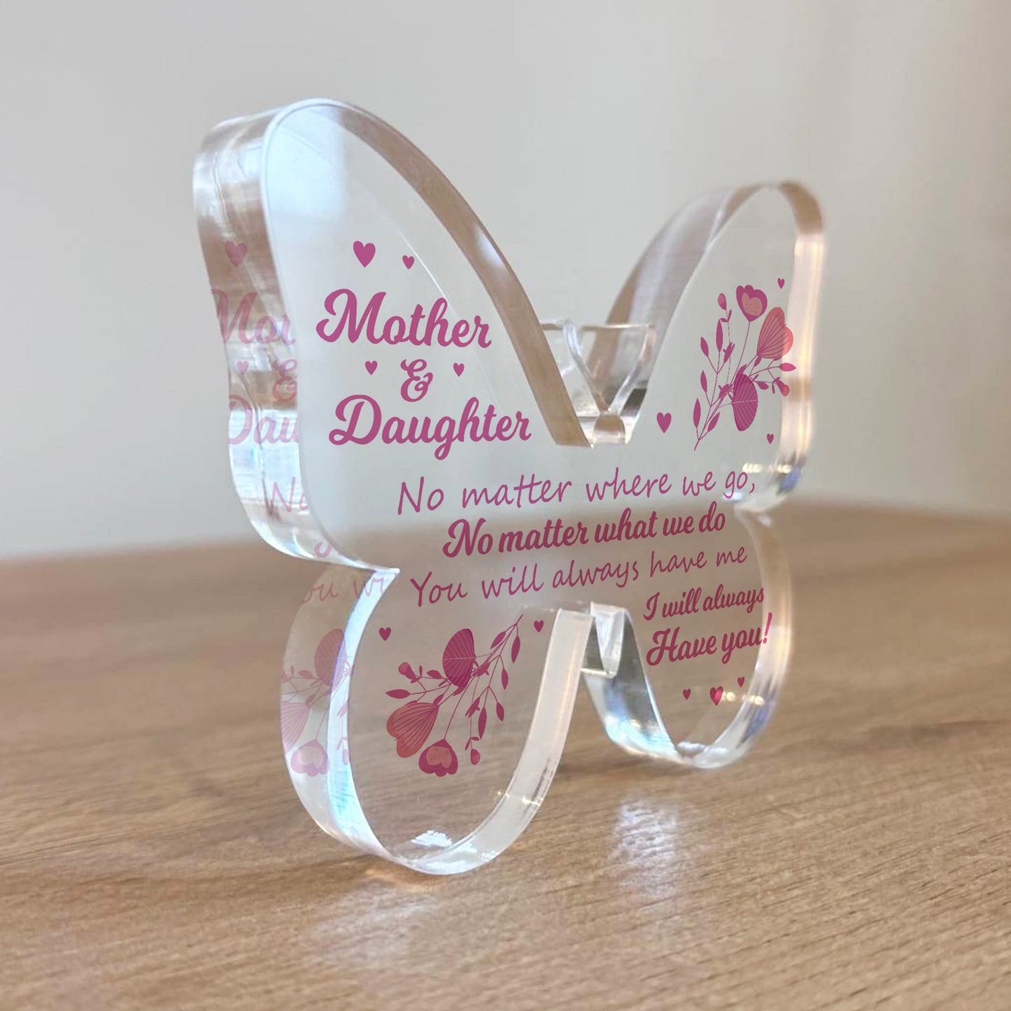 Mother and Daughter Butterfly Plaque Gift For Christmas Birthday