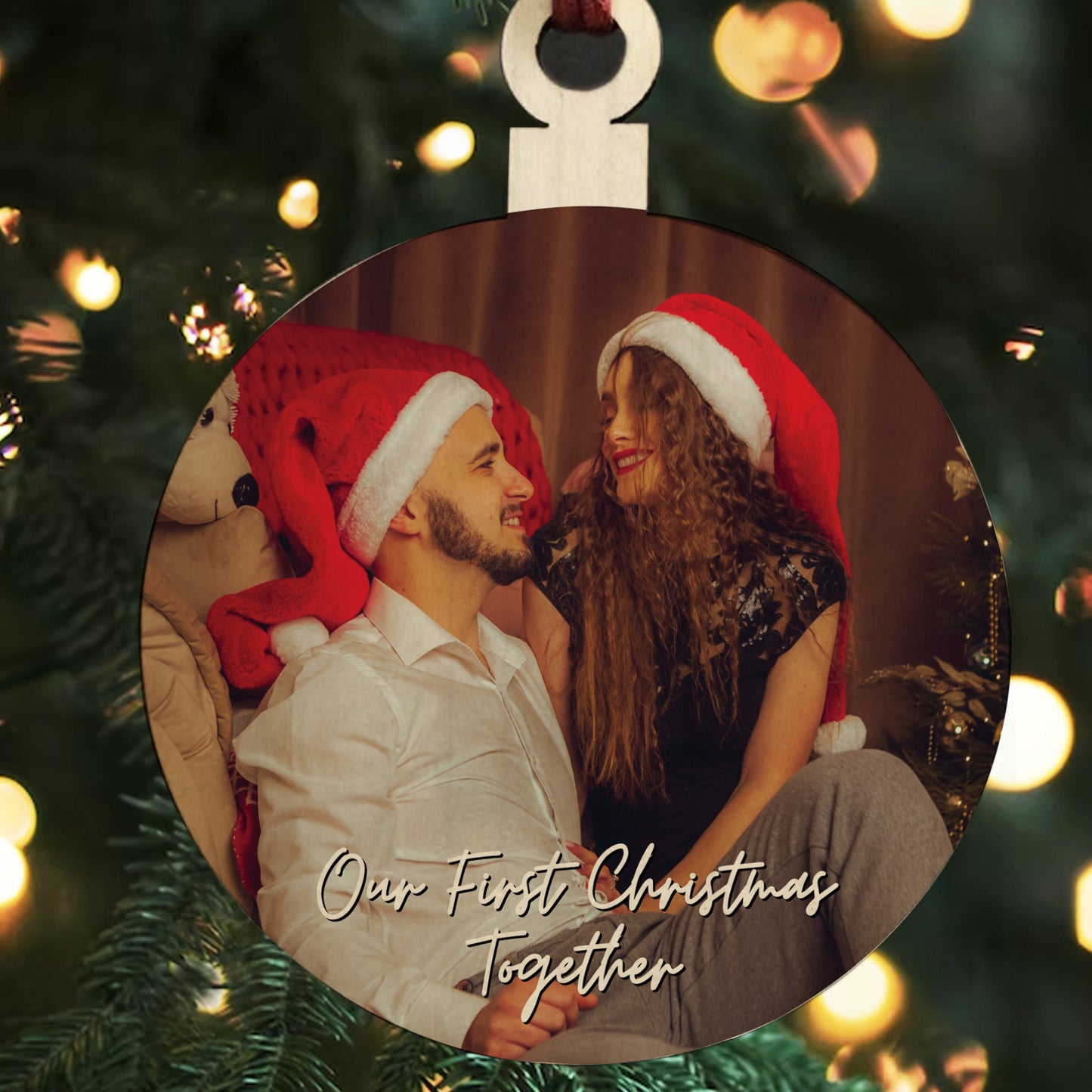 Personalised Christmas Tree Decoration with Photo 1st Christmas