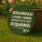 Fishing Gift Hanging Fishing Sign For Man Cave Garage Funny Gift