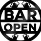 Bar Open Sign Wall Decor For Home Bar Man Cave Garden 35x35cm