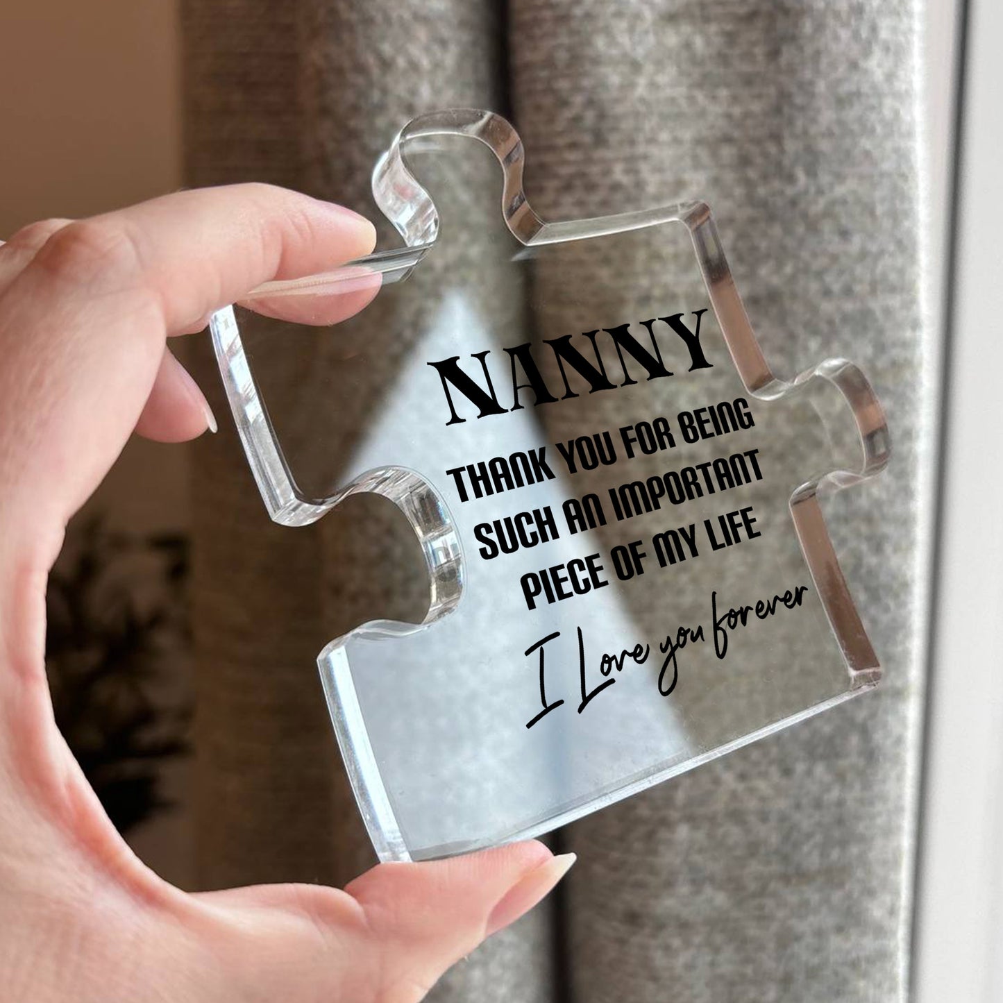 NANNY GIFT For Birthday Christmas Acrylic Puzzle Piece Thank You