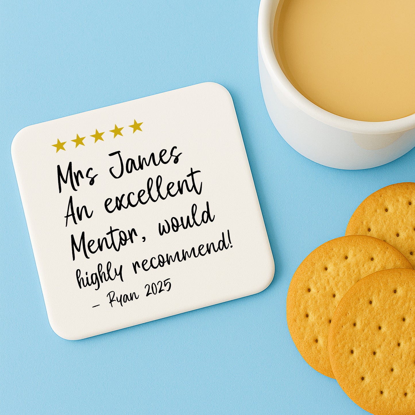 Personalised Excellent Mentor Coaster Appreciation Gift
