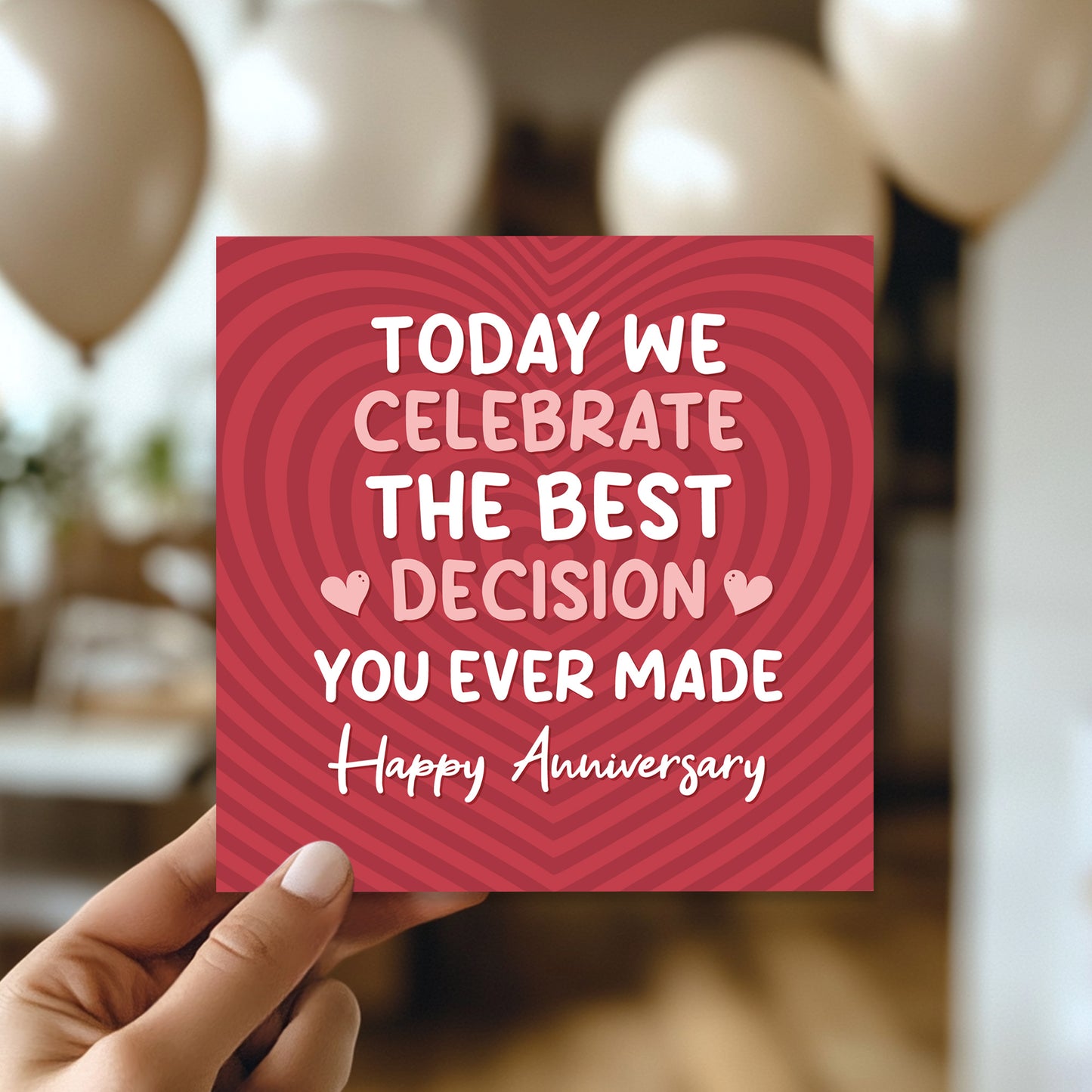 Anniversary Card For Him Her BEST DECISION YOU EVER MADE Funny