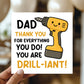 Funny DIY Handyman Dad Card For Fathers Day Birthday Novelty