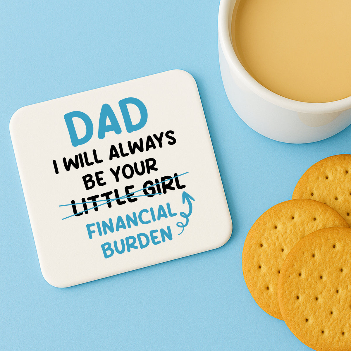 Funny Dad Coaster Gift From Daughter Novelty Fathers Day