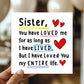 Birthday Card For Sister With Kraft Envelope Thank You Card