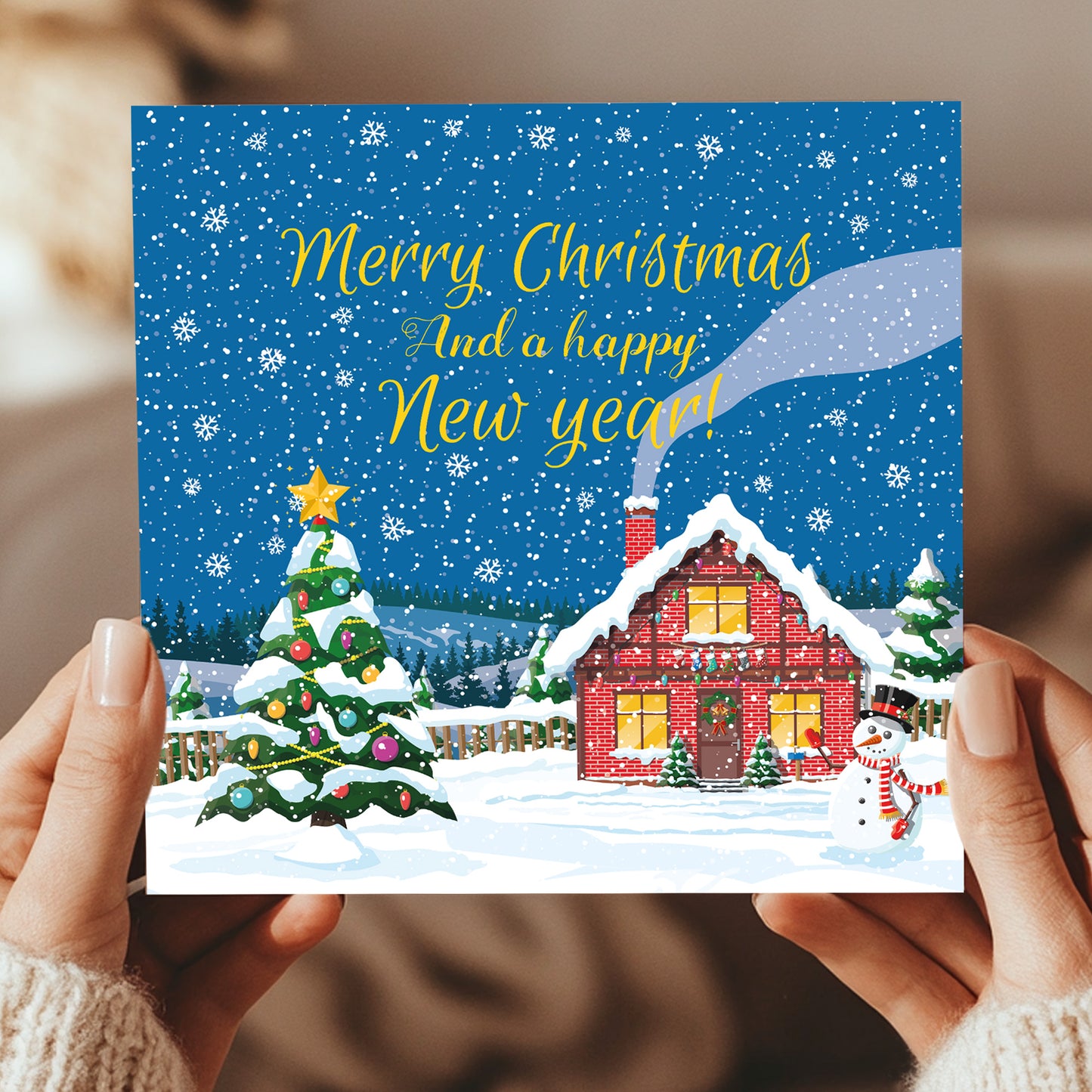 Christmas Cards Multipack of 6 Xmas Santa Cards For Family