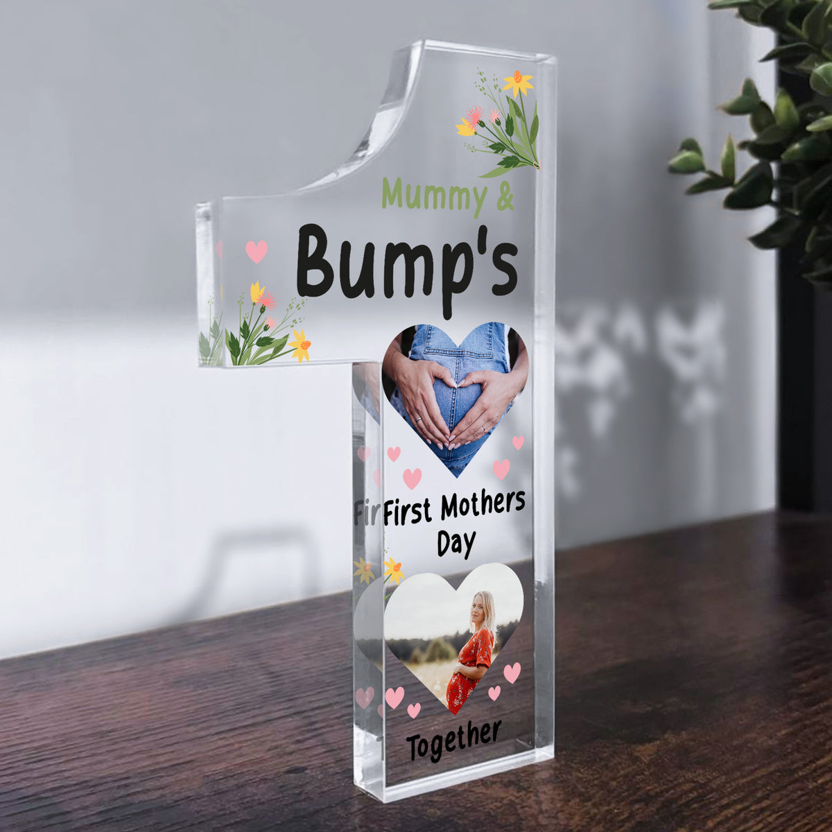 Mum Gift From Bump For Mothers Day Personalised Mum Photo Plaque