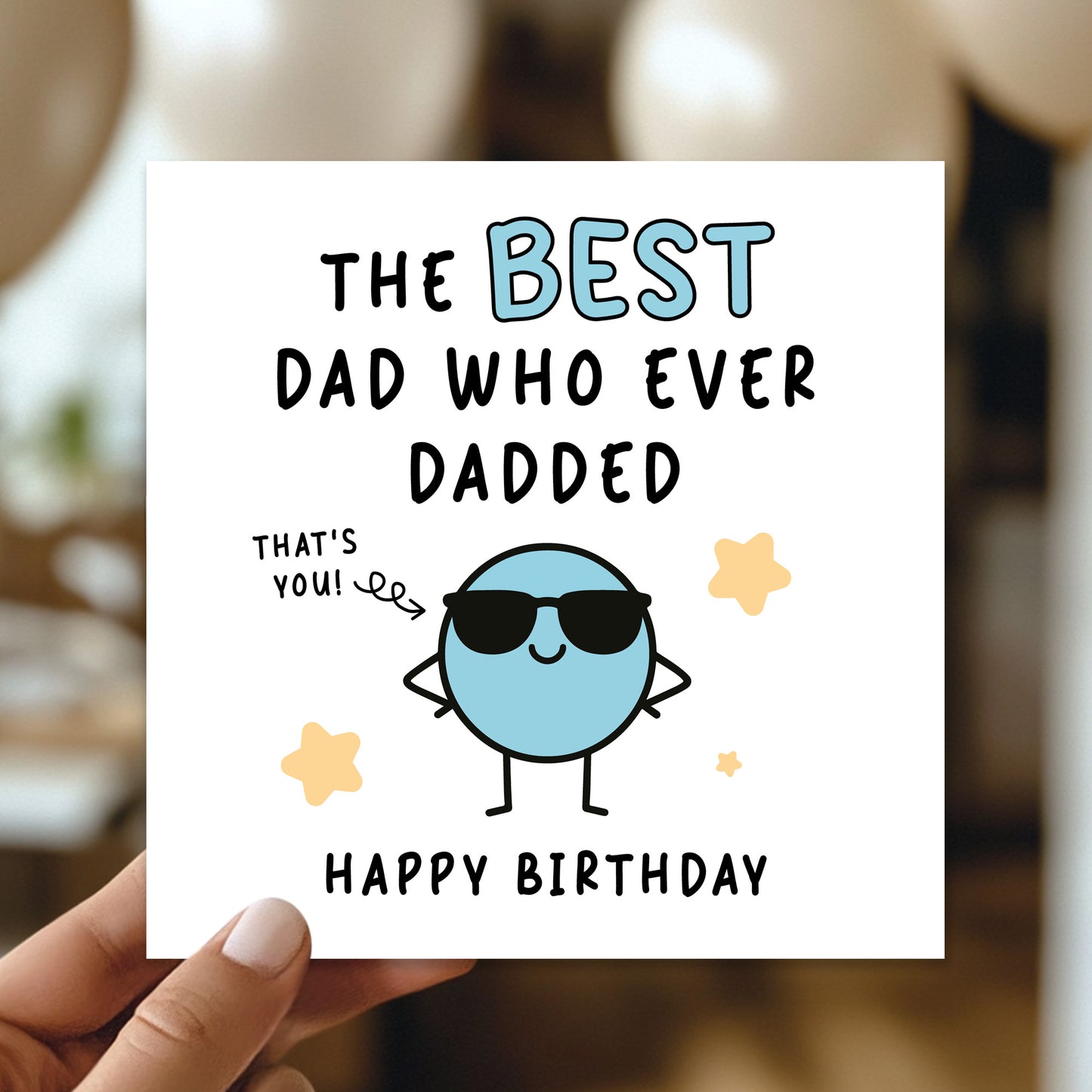 Birthday Card Best Dad Novelty Card Happy Birthday Dad