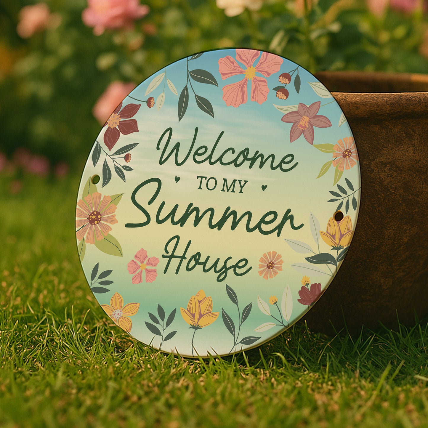 Novelty Garden Sign For Outside Welcome To My Summerhouse Sign