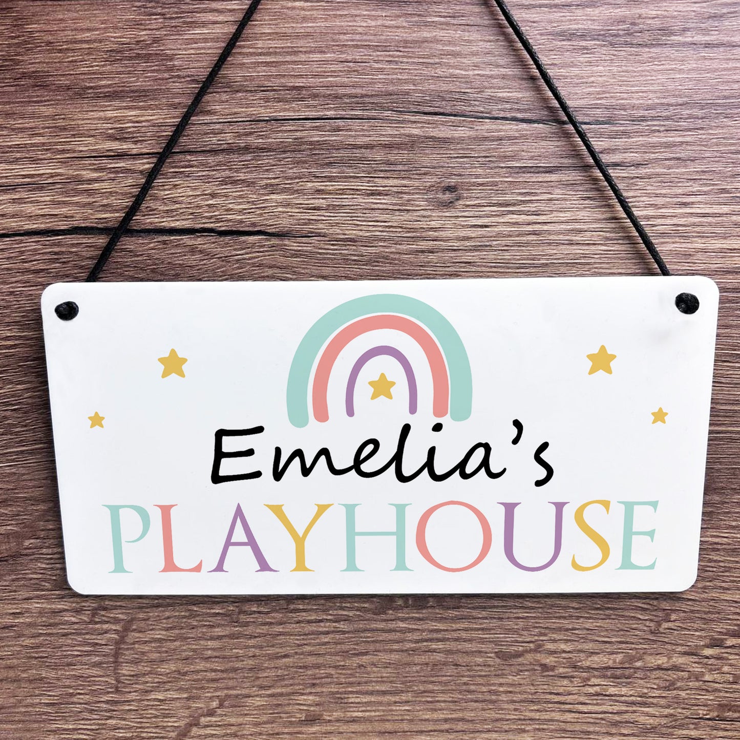 Personalised Cute Child's Playhouse Sign For Outdoor Kids Gift