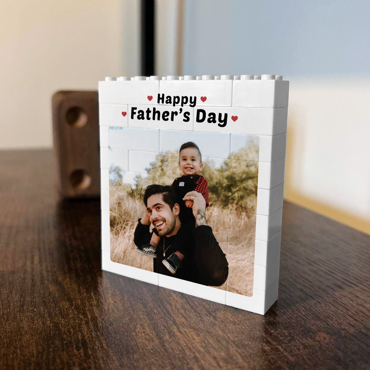 Happy Fathers Day Gift For Daddy Dad Personalised Photo Block