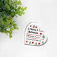 Gift For Teacher Teaching Assistant For Christmas Heart Plaque