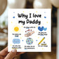 Daddy Card Why I Love Daddy Card Birthday Card for Daddy
