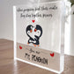 Anniversary Wedding Gift for Him And Her MY PENGUIN Plaque