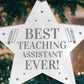BEST TEACHING ASSISTANT EVER Gift Acrylic Hanging Star Teacher