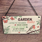Perfect Garden Sign For Outside Hanging Garden Rules Sign