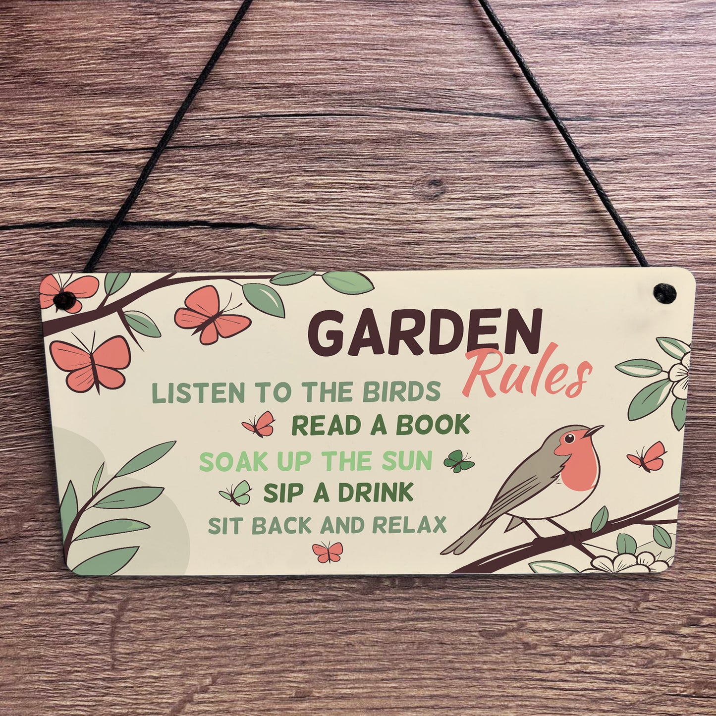Perfect Garden Sign For Outside Hanging Garden Rules Sign