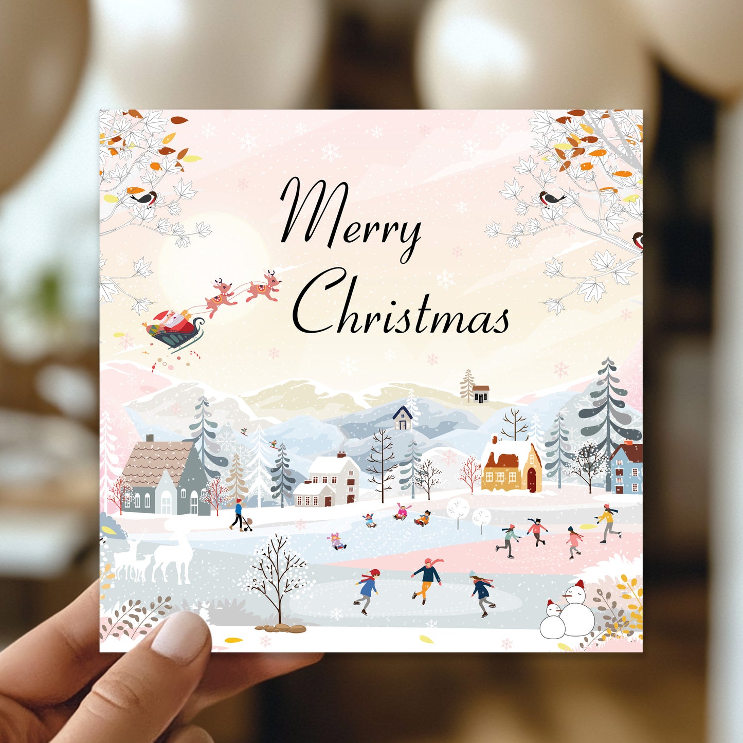 Christmas Card Seasons Greetings Festive Xmas Cards For Friends
