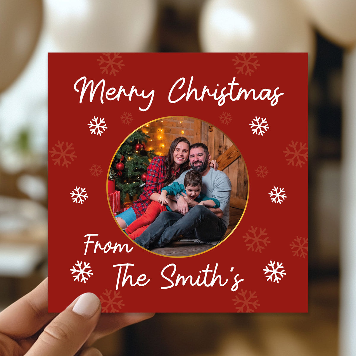 Personalised Christmas Card For Family and Friends