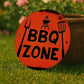 BBQ Zone Sign For Garden Acrylic BBQ Signs For Home Outside