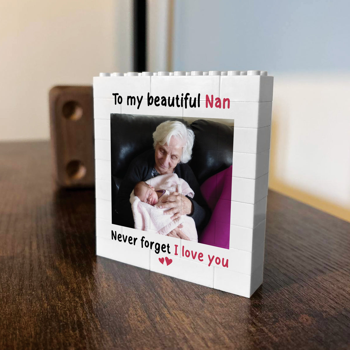 Gift For Nan For Mothers Day Birthday Personalised Photo Block