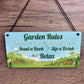 Novelty Garden Signs For Outdoor Cute Garden Rules Sign For Shed