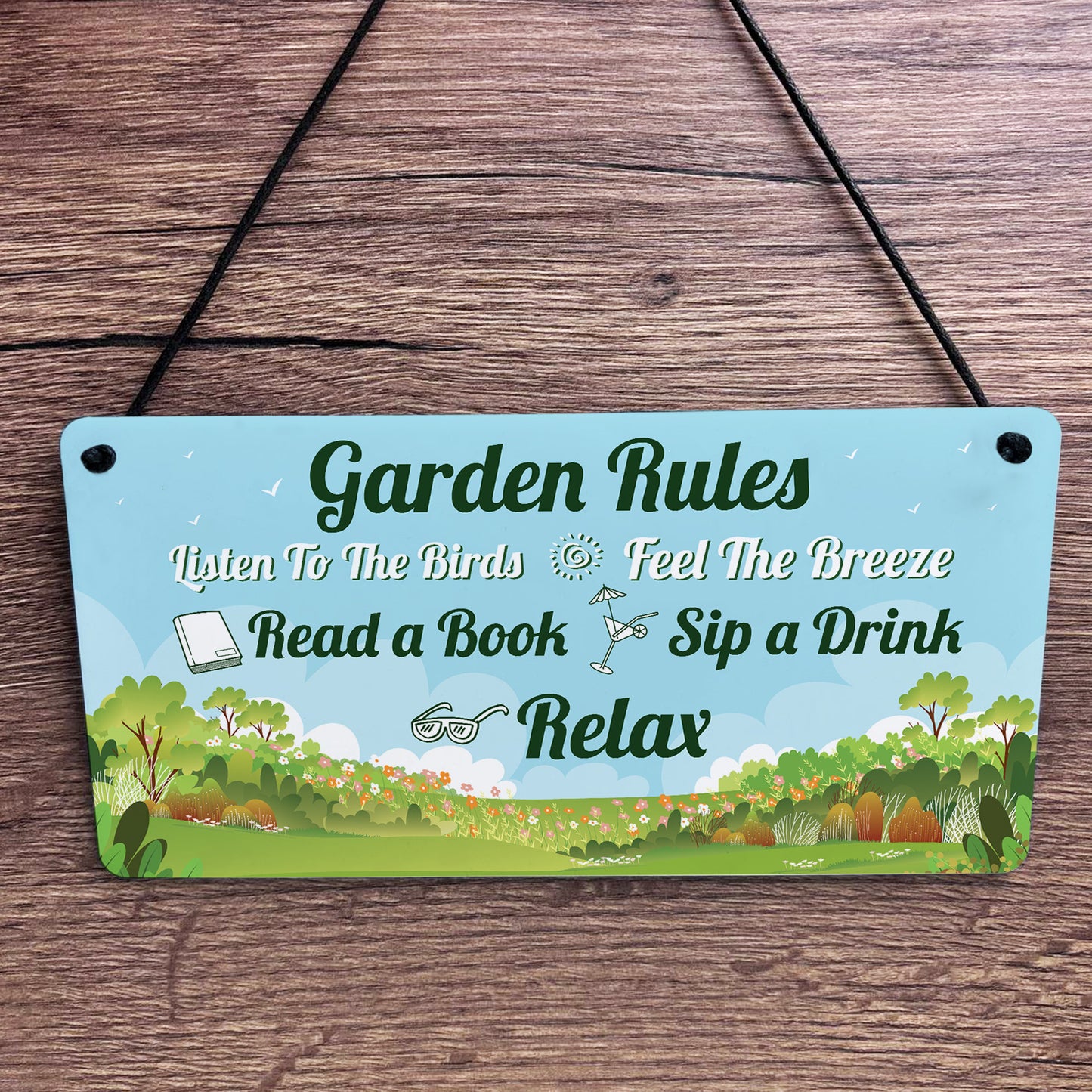 Novelty Garden Signs For Outdoor Cute Garden Rules Sign For Shed