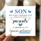 Birthday Card For Son Funny Son Card From Mum and Dad Hilarious