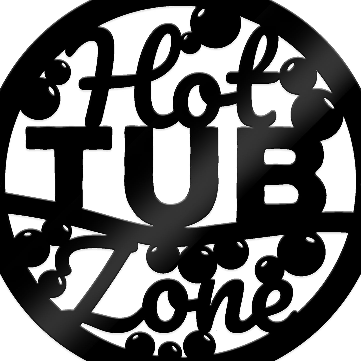 Hot Tub Plaque Wall Mounted Outdoor Garden Signs 23x23cm